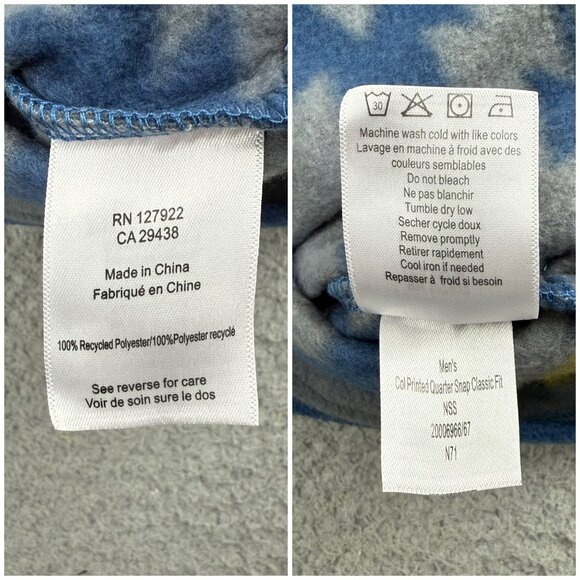 Mountain Khakis Sweater Mens Large L Grey Blue Quarter Snap Aztec Print Fleece - Picture 10 of 11